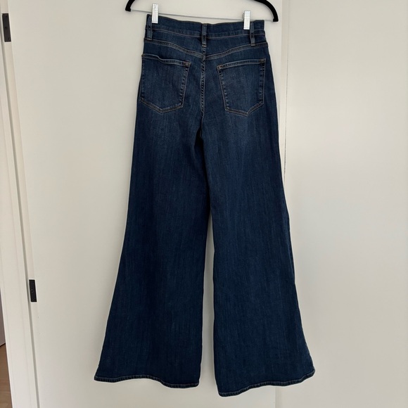 Frame The Palazzo Jeans Long Flare Denim Dark Blue Wash Size 27 - Picture 4 of 8